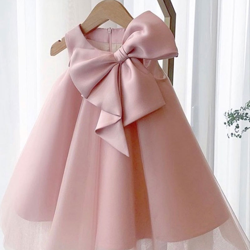 Summer Big Bow Baby Girl Dress - огляд і ціна Baby Clothing Discount