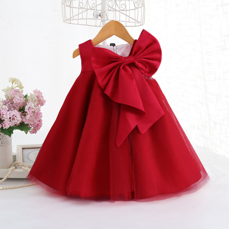 Summer Big Bow Baby Girl Dress - огляд і ціна Baby Clothing Discount