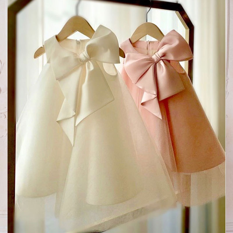 Summer Big Bow Baby Girl Dress - огляд і ціна Baby Clothing Discount
