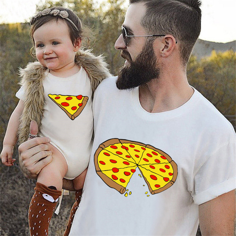 Funny Pizza Print Father Mothe - огляд і ціна Baby Clothing For Sale