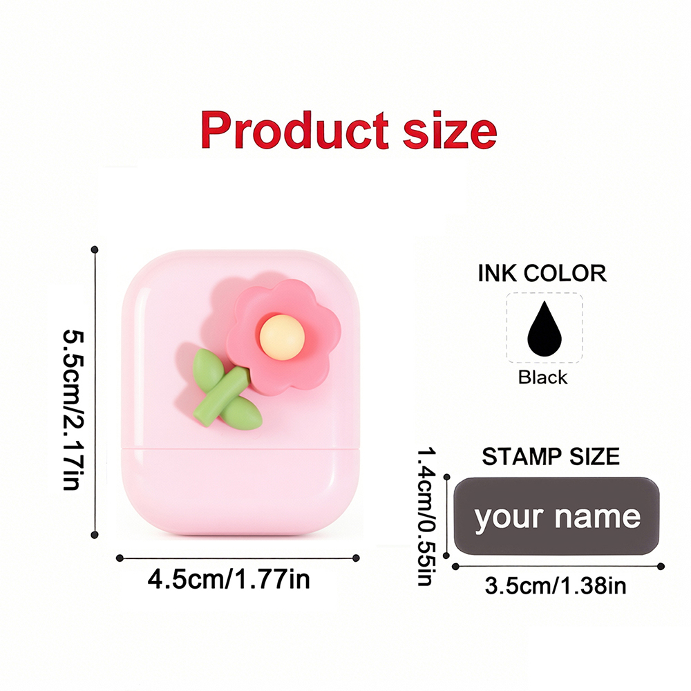 Flower Custom Kids Name Stamp  - огляд і ціна Baby Clothing Labels